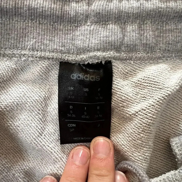 Adidas Original‎ Essentials Track Pants Sinch Waist Sweatpants Joggers S Gray - Picture 3 of 8